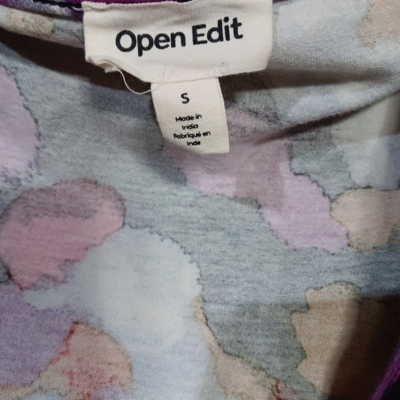 NWT Colorful open edit long sleeve crop top size small - Picture 5 of 6
